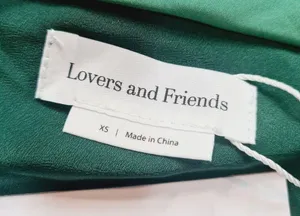 Lovers and Friends Boa Mini Dress in Green XS thumbnail 11