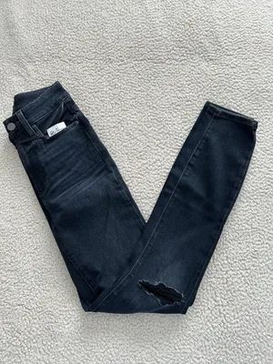 Paige Women's Margot Ankle Skinny Jeans Transcend High Rise Dark Blue Size 23 thumbnail 4