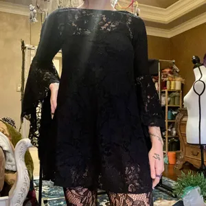 Sexy Bohemian Witchy Black Dress Unique thumbnail 4