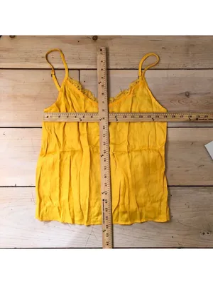 Anthropologie Floreat NWT Women's Yellow Lace Cami Top Size XS thumbnail 7