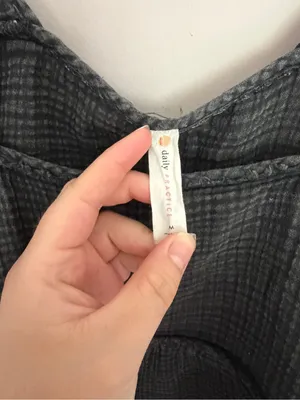 Daily Practice Anthropologie Kaveri Gauze Charcoal Top Medium thumbnail 4
