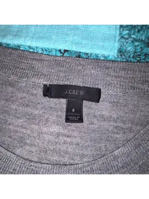 J.Crew $120 Women's S 100% Merino Wool Sweater Cozy Size Small Gray thumbnail 5