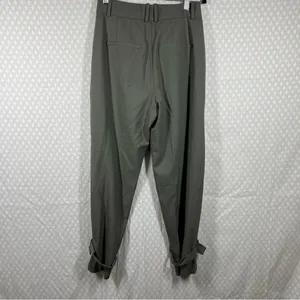 Aritzia Babaton‎ Green Gray Wool Blend High Rise Taper Trouser Pants thumbnail 5
