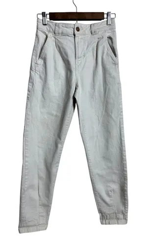 Sézane Manu Trousers in Mottled Ecru size 34 US 2 Pleated Tapered thumbnail 1