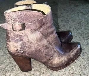 Bed Stu Isla Ankle Boot Distressed Rustic Rodeo Coastal Festival block heel W 8 thumbnail 1