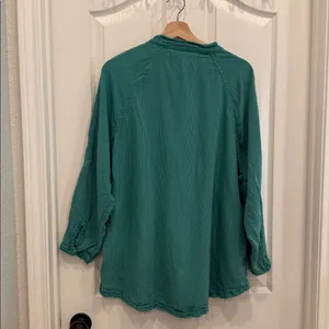 Free people daydream green stripe button down thumbnail 13