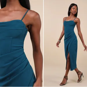 LULU's Elegant Sexy Bustier Chic Prom Wedding Formal Event Holiday Midi Dress thumbnail 5