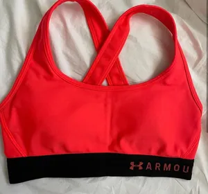 Under Armour Orange Sports Bra Neon thumbnail 1