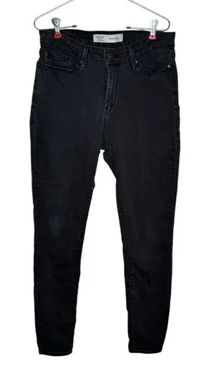 Signature by Levi's Women's Jeans Mid-Rise Skinny‎ Stretch Dark Denim Size 31 thumbnail 1