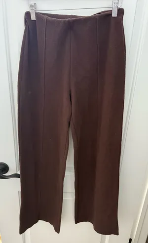 Zara brown comfy pants thumbnail 1