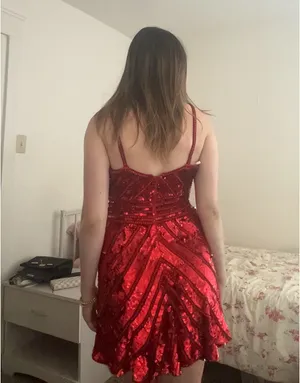 Sherri Hill Homecoming Dress Red thumbnail 2