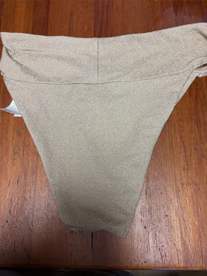 aerie Gold Shimmer Bikini Bottom thumbnail 3