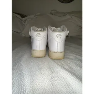 Nike Air Force 1 mid- White Leather Sz 11.5 thumbnail 4
