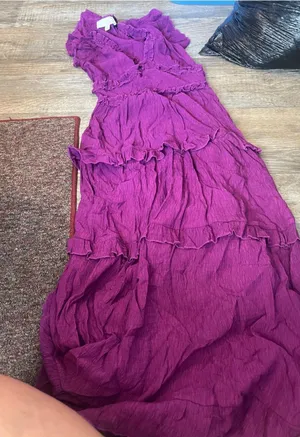Pinch Purple Ruffle Tiered Maxi Dress - Women thumbnail 1