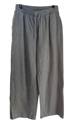 Old Navy SoComfy Wide‎ Leg Sweatpants Heather Gray Fleece High Rise Small thumbnail 1
