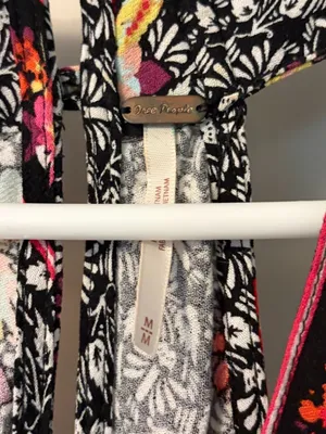 Free People Dream Darlin' mixed floral sleeveless tank top size medium boho thumbnail 8