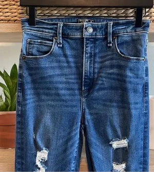 Abercrombie & Fitch Simone High Rise Super Skinny Distressed Jean thumbnail 1