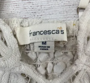Francesca’s lace criss cross back bralette w/4 adjustable straps white sz Med thumbnail 7