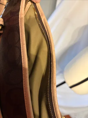 Coach Peyton Signature Crossbody Shoulder Bag Brown with Light Tan Trim F26186 thumbnail 6