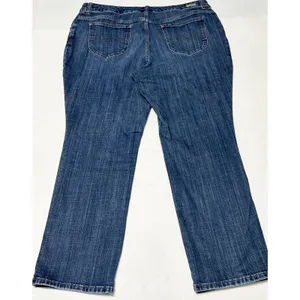 Lee Jeans Womens 20W Medium Relaxed Fit Straight Leg Mid Rise Dark Wash Denim thumbnail 16