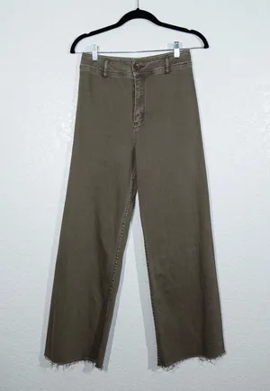 Miou Muse Charcoal High Rise Wide Leg Jeans Size Medium thumbnail 2