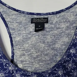 Lucky Brand sequin embellished racer back tank top 4th of July top sz Medium thumbnail 3