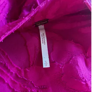 Free People Hot Pink Floral Print Blouson Sleeve Oversize Long Sleeve Blouse thumbnail 5