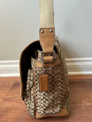 Coach Signature Voyager Cross Body Messenger Bag F70183 Jacquard / Leather thumbnail 3