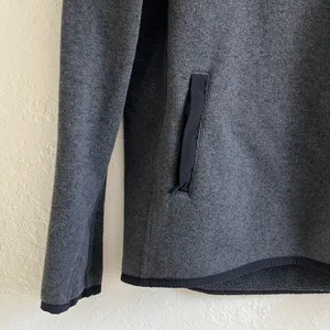 Lululemon Dark Gray Quarter Zip Fleece Pullover Size 4 with hood thumbnail 3