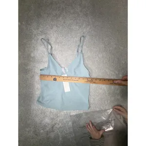 urban outfitters V-Neck Bustier Camisole Bra Top L NWT Blue Adjustable Straps thumbnail 3