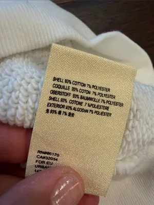 Pilcro Slouchy Off The Shoulder Sweatshirt in Ivory Size XS - C59-005 thumbnail 8