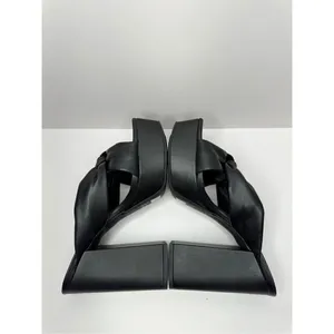 Open Edit Platform Sandals Size 8.5 Black‎ Square Open Toe Knotted Heels thumbnail 6