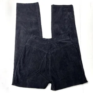 Vintage High Waisted Black Corduroy Mom Jeans Trouser thumbnail 3