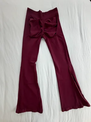 YEOREO Scrunch Flared Leggings Purple Size XL thumbnail 2
