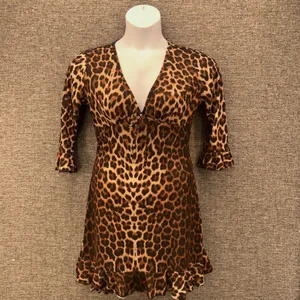 Missguided‎ Leopard Babydoll Dress Brown 10 thumbnail 4