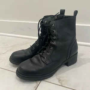 Cole Haan Black Camea Combat Boots Size 10 US thumbnail 1