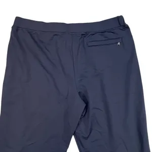 Athleta Womens Navy Blue Wide Leg Athletic Pants Size L‎ Zip Ankle Cuffs Stripe thumbnail 3
