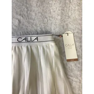 Calia Pleated Mesh Skort Womens XXL Pure White High Rise Tennis‎ Court WAX15225W thumbnail 2