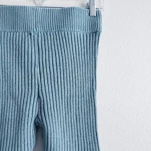 Urban Outfitters Kadin Knit Blue Ribbed Distressed Biker Shorts thumbnail 3