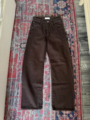 ZARA Brown Jeans High-Rise thumbnail 7