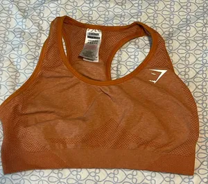 Gymshark Seamless Racerback Sports Bra - Rust thumbnail 1