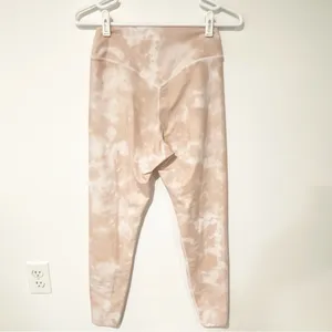 White‎ Fox Active Size Medium Pink Tie Dye Print Pull On Athletic Legging thumbnail 5