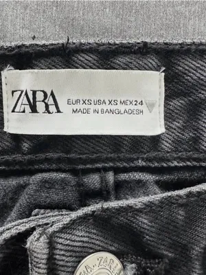 Zara Black Washed Y2K Denim Cargo Mini Skirt XS Mid Rise Utility Pocket NWT NEW thumbnail 7