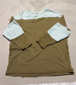 Free people jordan colorblock Two-Tone Olive & mint Pullover Sweater XS thumbnail 1