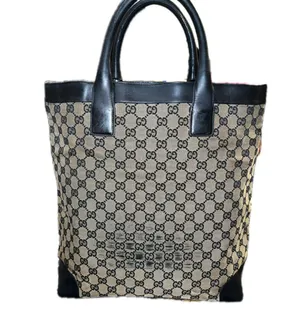 Authentic Gucci GG Monogram Canvas Tote Handbag thumbnail 2