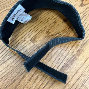 DISNEY PARKS Mickey Mouse Black And White Pinstripe Sun Visor Adjustable Size OS thumbnail 8
