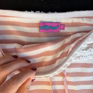 Edikted Lexi Ribbed blush and white Tube Top‎ thumbnail 3