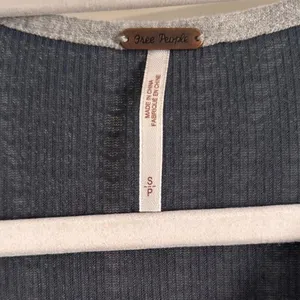Free People Layered Knit Sweater Tank Blue Gray Boho Size small thumbnail 6