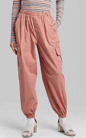 Wild Fable Pink Cargo Pants thumbnail 1