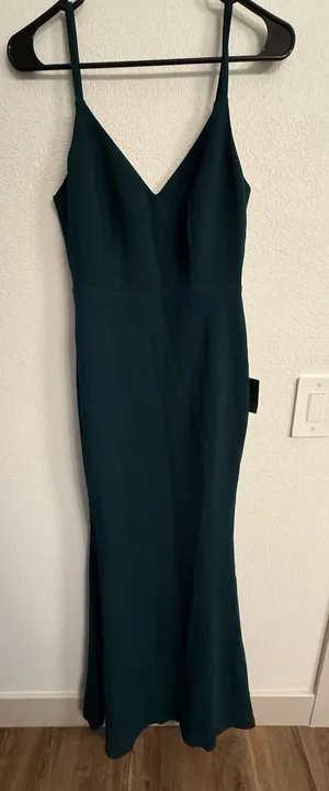 Lulus Maxi Dress Green Emerald thumbnail 1